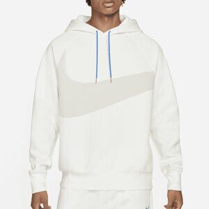 Nike Sportswear Swoosh Tech Fleece Pullover Hoodie — Off-White/Cream